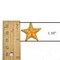 1 Yard Yellow and Gold Embroidered Star Applique Iron On DIY Craft Patch 1.75 inch